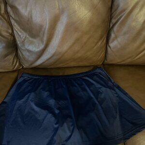 Chlorine Resistant A-line Swim Skirt - Navy Blue